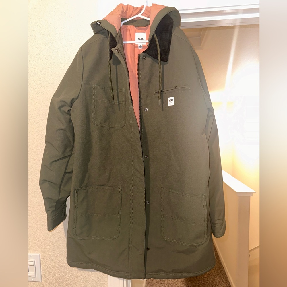 Vans Snowboarding Jacket | Army green w/ pink lining